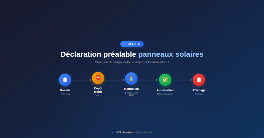 délai déclaration préalable panneaux solaires