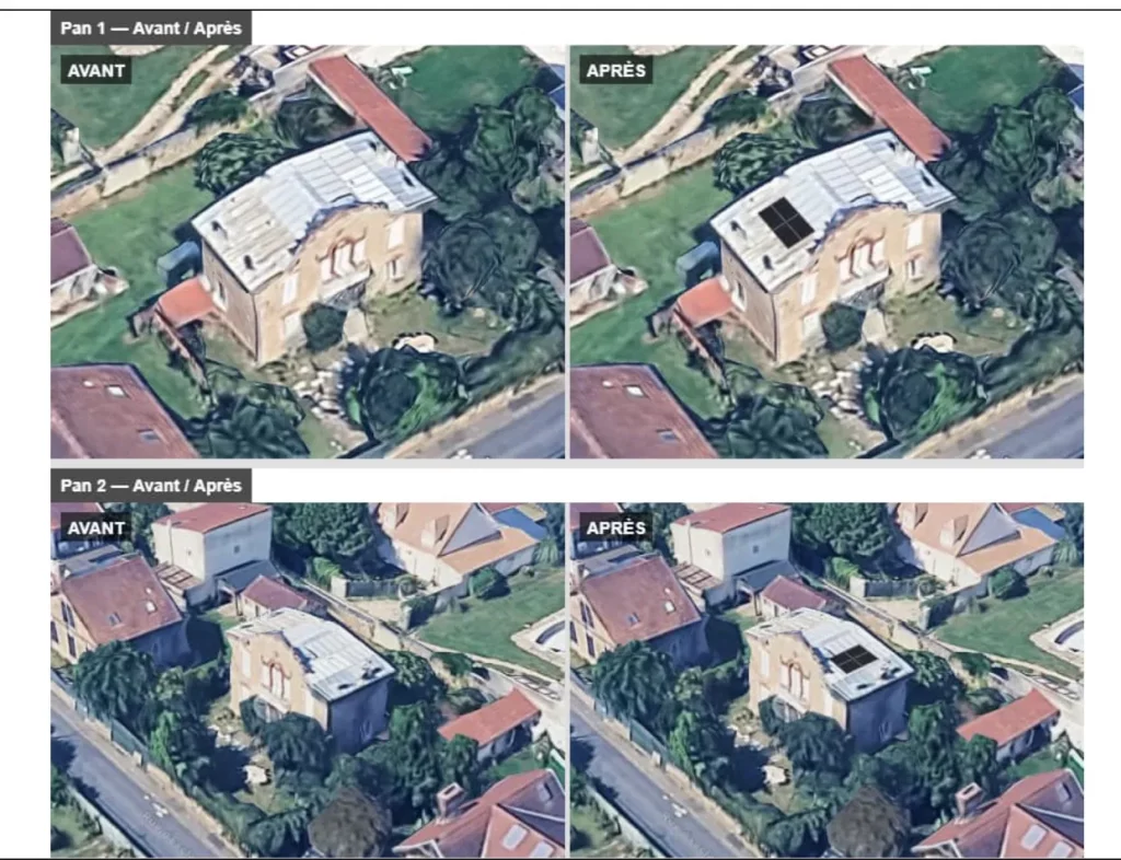 image meme maison avec 2 pans orientés a l'opposé.